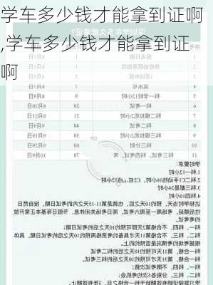学车多少钱才能拿到证啊,学车多少钱才能拿到证啊