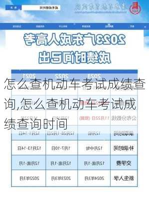怎么查机动车考试成绩查询,怎么查机动车考试成绩查询时间