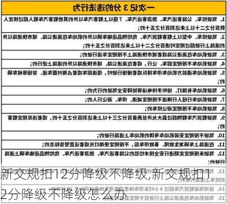 新交规扣12分降级不降级,新交规扣12分降级不降级怎么办