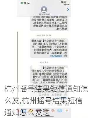 杭州摇号结果短信通知怎么发,杭州摇号结果短信通知怎么发送