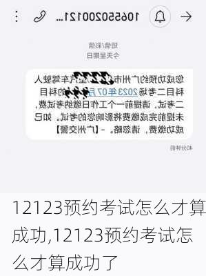 12123预约考试怎么才算成功,12123预约考试怎么才算成功了
