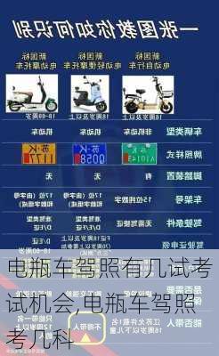 电瓶车驾照有几试考试机会,电瓶车驾照考几科