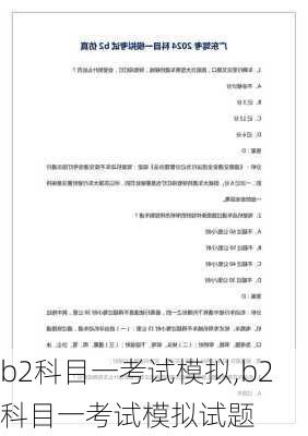 b2科目一考试模拟,b2科目一考试模拟试题