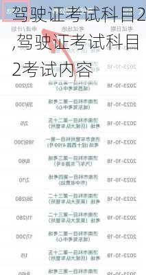 驾驶证考试科目2,驾驶证考试科目2考试内容