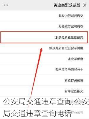 公安局交通违章查询,公安局交通违章查询电话