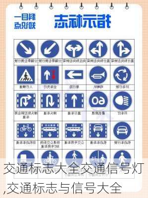 交通标志大全交通信号灯,交通标志与信号大全