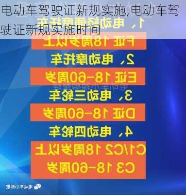 电动车驾驶证新规实施,电动车驾驶证新规实施时间