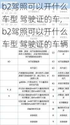 b2驾照可以开什么车型 驾驶证的车,b2驾照可以开什么车型 驾驶证的车辆