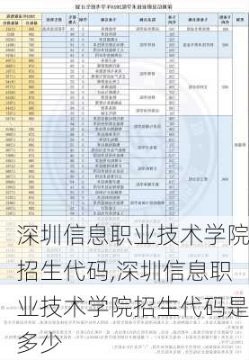 深圳信息职业技术学院招生代码,深圳信息职业技术学院招生代码是多少
