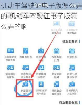 机动车驾驶证电子版怎么弄的,机动车驾驶证电子版怎么弄的啊