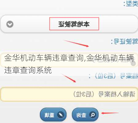 金华机动车辆违章查询,金华机动车辆违章查询系统