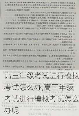 高三年级考试进行模拟考试怎么办,高三年级考试进行模拟考试怎么办呢
