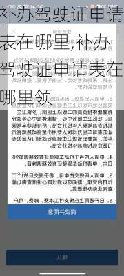 补办驾驶证申请表在哪里,补办驾驶证申请表在哪里领