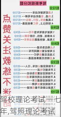 驾校理论考试一七年,驾照理论考试