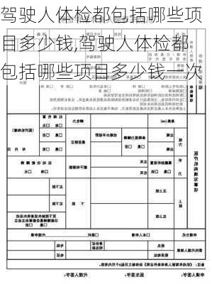 驾驶人体检都包括哪些项目多少钱,驾驶人体检都包括哪些项目多少钱一次