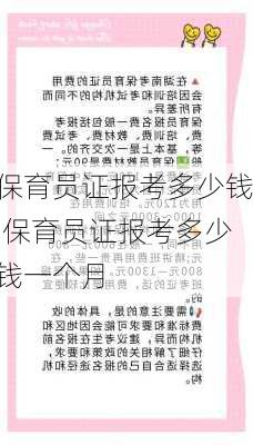 保育员证报考多少钱,保育员证报考多少钱一个月