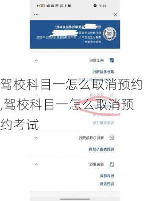 驾校科目一怎么取消预约,驾校科目一怎么取消预约考试
