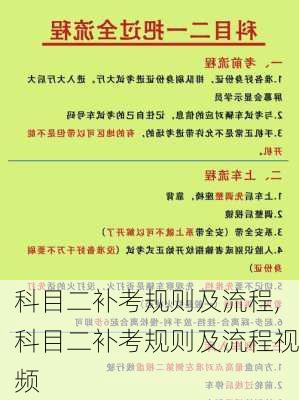 科目二补考规则及流程,科目二补考规则及流程视频