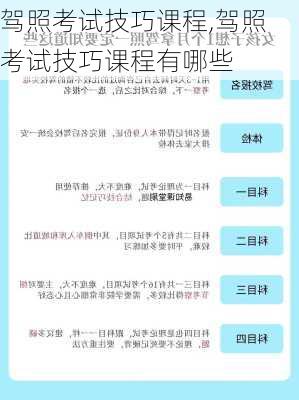 驾照考试技巧课程,驾照考试技巧课程有哪些