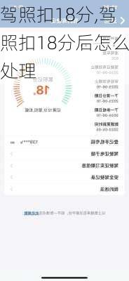 驾照扣18分,驾照扣18分后怎么处理
