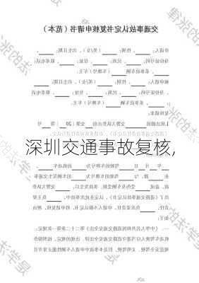 深圳交通事故复核,