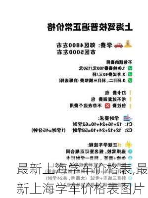 最新上海学车价格表,最新上海学车价格表图片