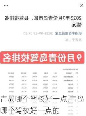 青岛哪个驾校好一点,青岛哪个驾校好一点的