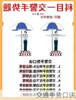 交通手势口诀,