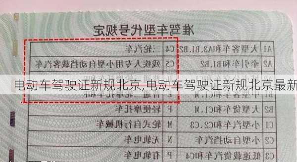 电动车驾驶证新规北京,电动车驾驶证新规北京最新