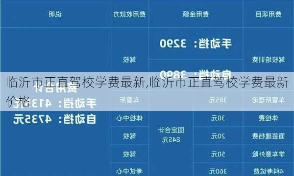 临沂市正直驾校学费最新,临沂市正直驾校学费最新价格