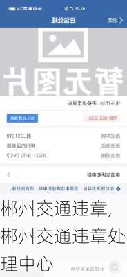 郴州交通违章,郴州交通违章处理中心