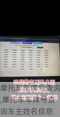摩托车车牌号查询,摩托车车牌号查询车主姓名信息
