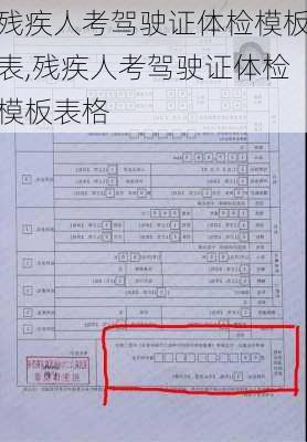 残疾人考驾驶证体检模板表,残疾人考驾驶证体检模板表格