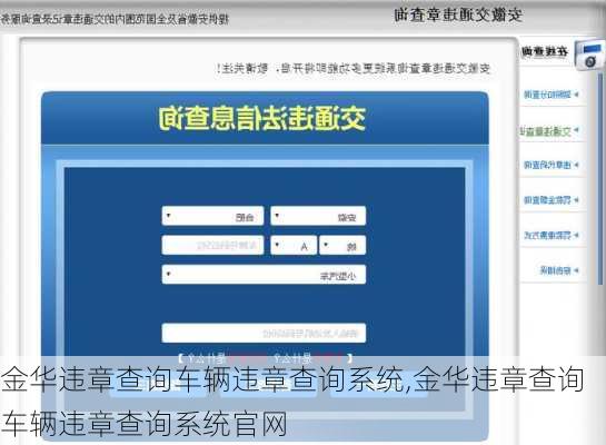 金华违章查询车辆违章查询系统,金华违章查询车辆违章查询系统官网