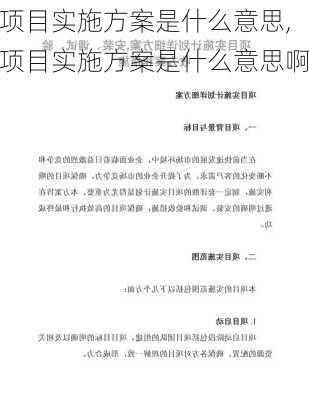 项目实施方案是什么意思,项目实施方案是什么意思啊